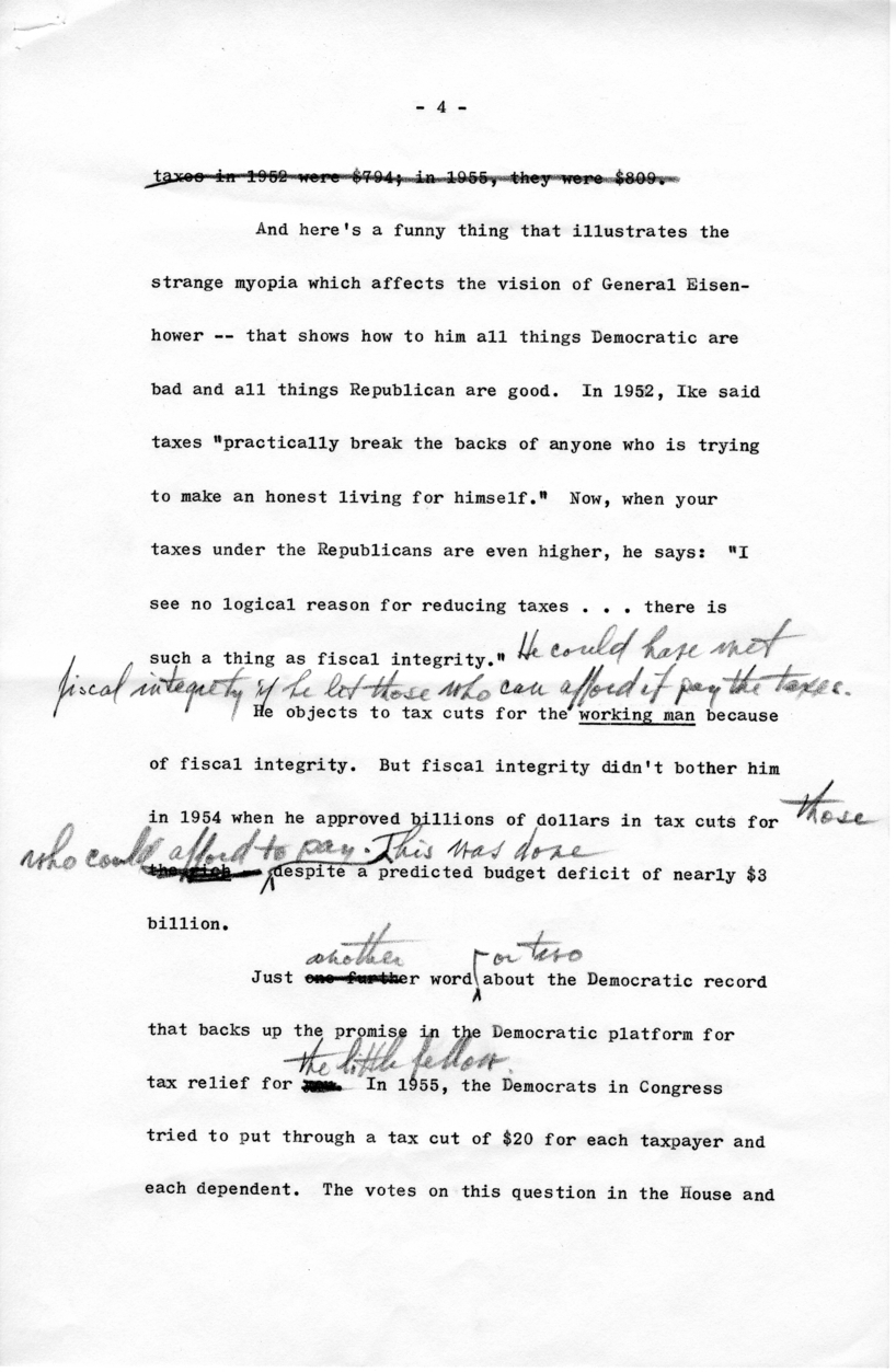 Draft of Speech to be Delivered by Harry S. Truman in Boston, Massachusetts