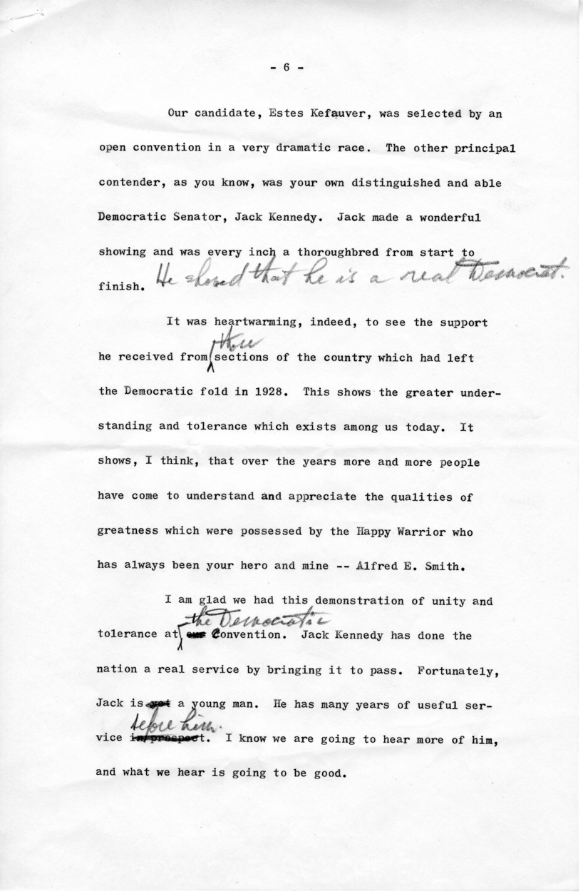 Draft of Speech to be Delivered by Harry S. Truman in Boston, Massachusetts