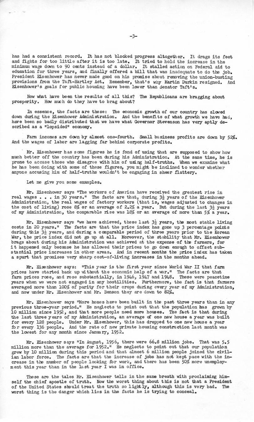 Press Release of Speech Delivered by Harry S. Truman in San Francisco, California
