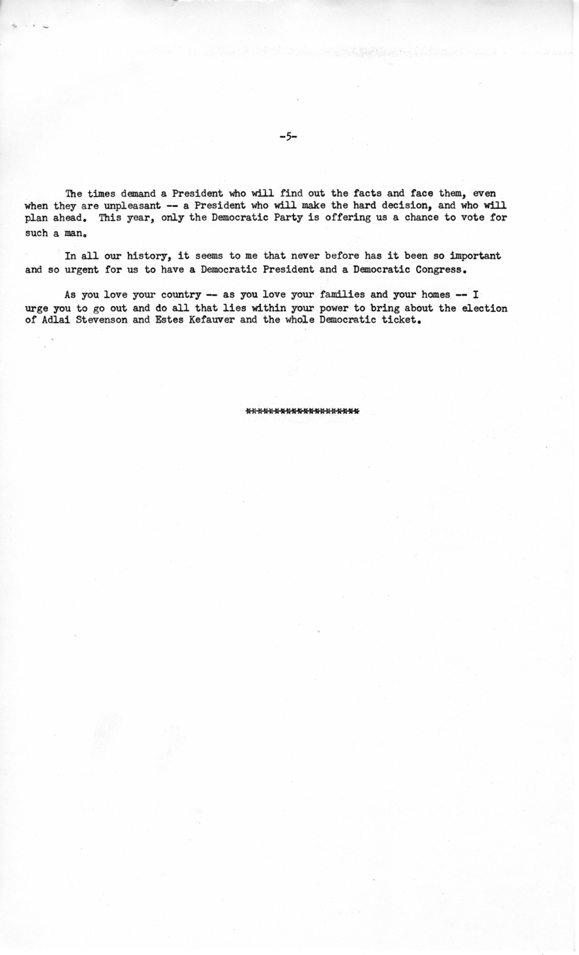 Press Release of Speech Delivered by Harry S. Truman in Butte, Montana