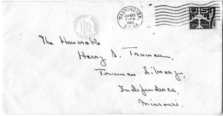 Dean Acheson to Harry S. Truman