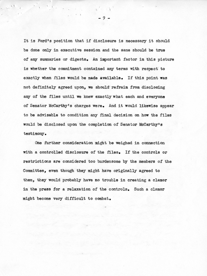 Dean Acheson to Harry S. Truman With Attachment