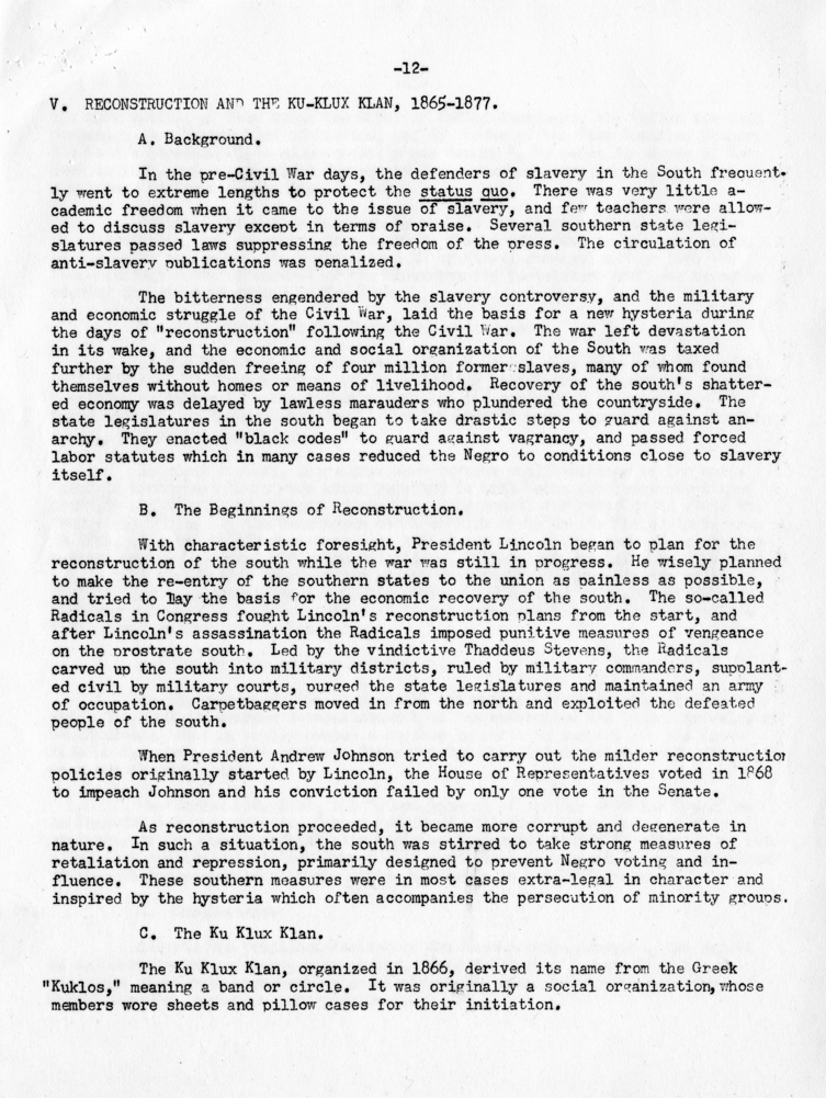 Memo, Harry S. Truman to Alben W. Barkley, et al., With Attachment