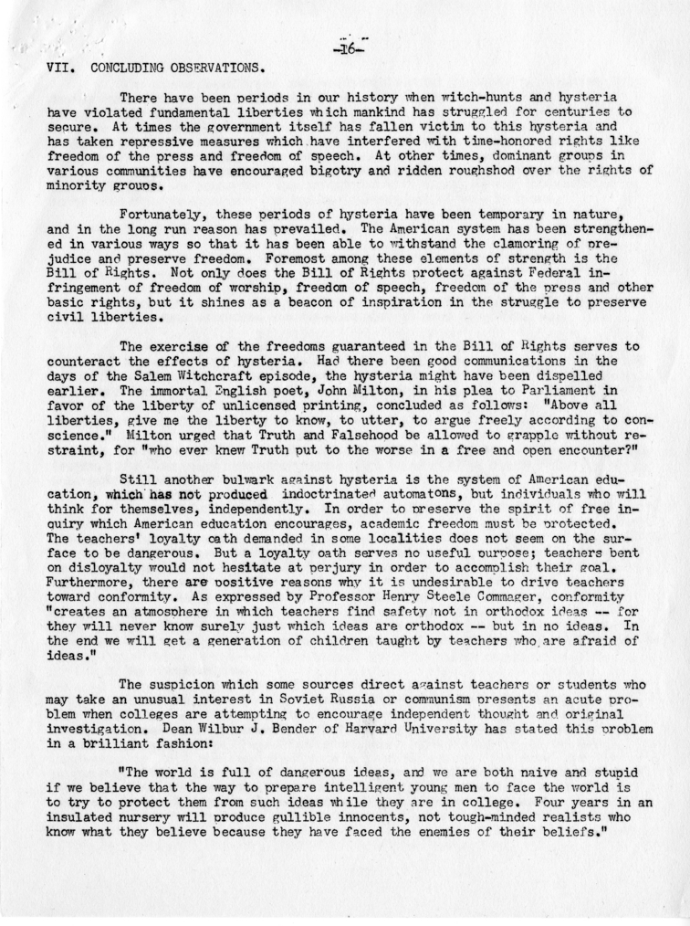 Memo, Harry S. Truman to Alben W. Barkley, et al., With Attachment