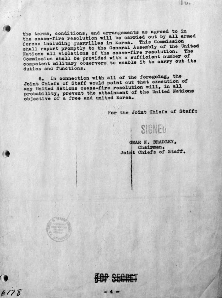 Omar N. Bradley to George C. Marshall With Related Material