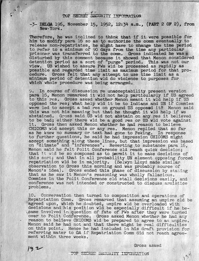 Telegram to Dean G. Acheson