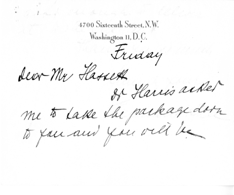 Syngman Rhee to Harry S. Truman With Related Material and Reply From Rose Conway