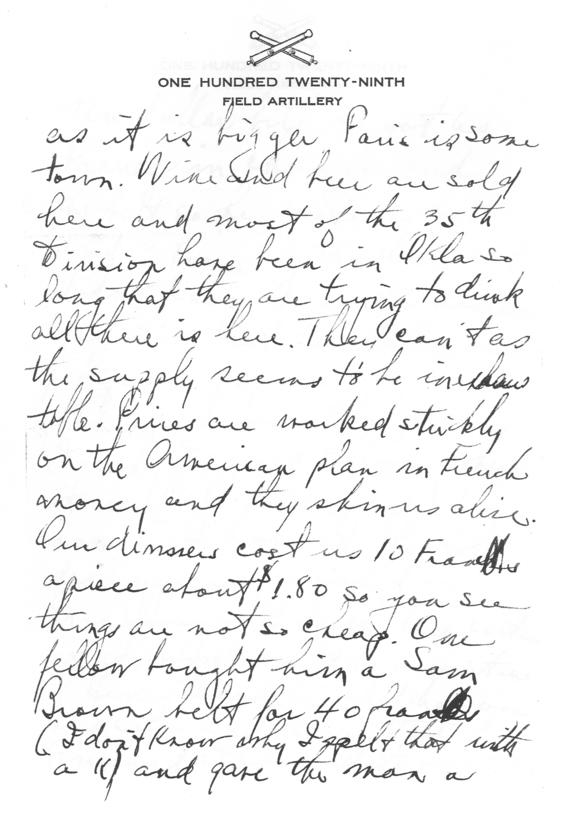 Letter, Harry S. Truman to Bess Wallace