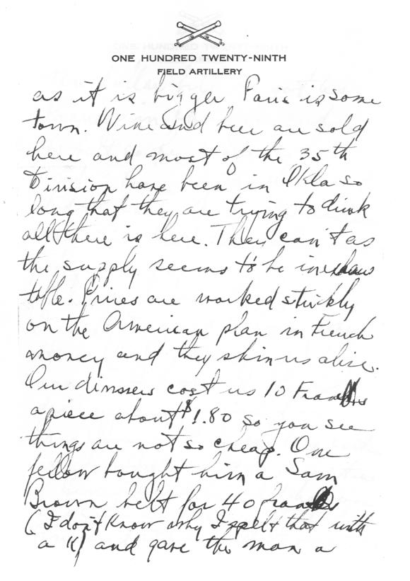 Letter, Harry S. Truman to Bess Wallace