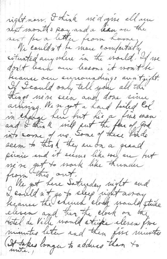 Letter, Harry S. Truman to Bess Wallace