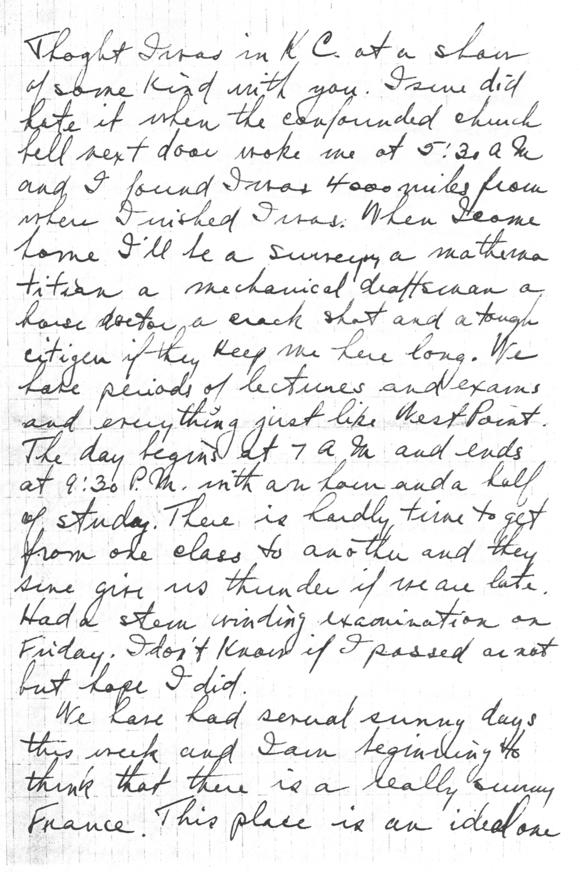 Letter, Harry S. Truman to Bess Wallace