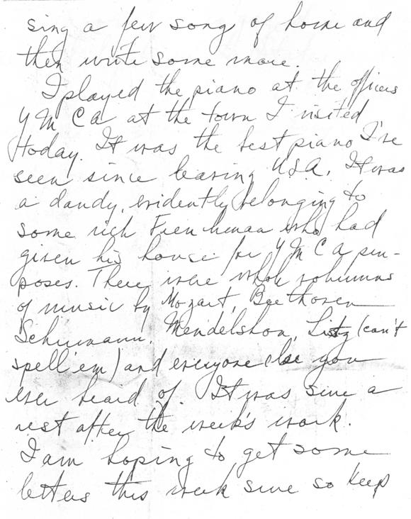 Letter, Harry S. Truman to Bess Wallace