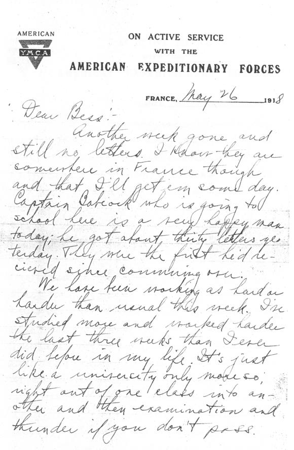 Letter, Harry S. Truman to Bess Wallace