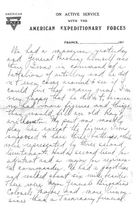 Letter, Harry S. Truman to Bess Wallace