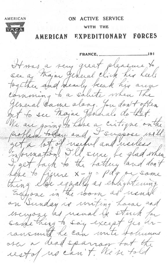 Letter, Harry S. Truman to Bess Wallace