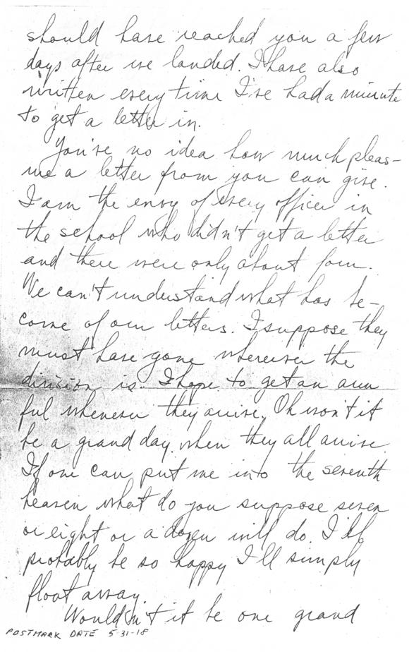 Letter, Harry S. Truman to Bess Wallace