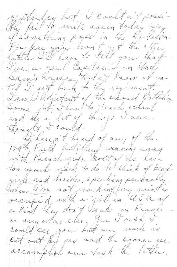 Letter, Harry S. Truman to Bess Wallace