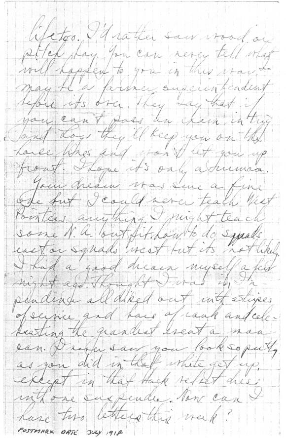 Letter, Harry S. Truman to Bess Wallace