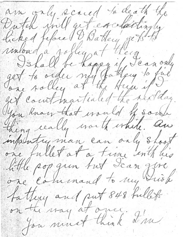 Letter, Harry S. Truman to Bess Wallace