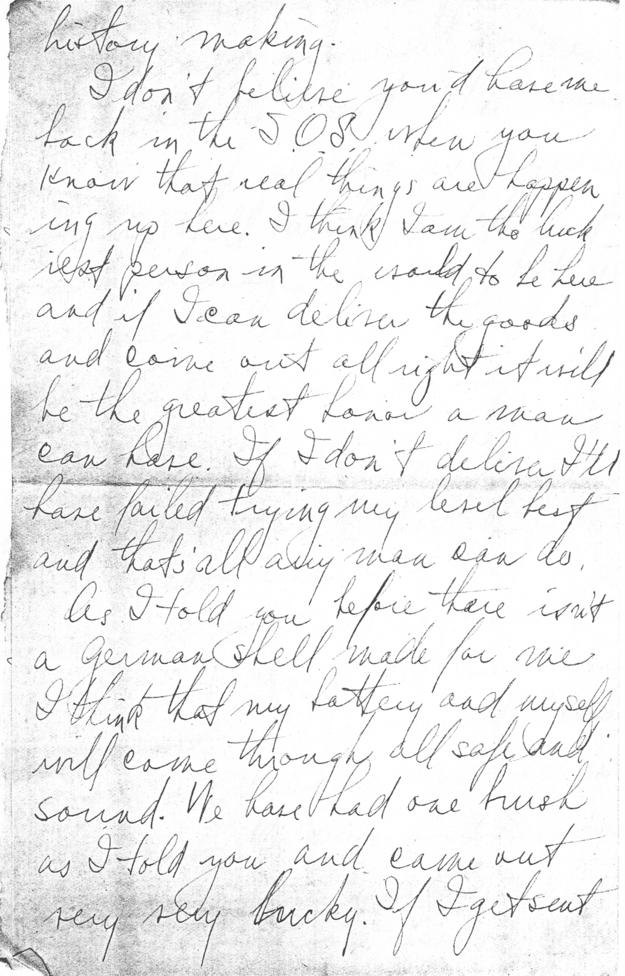 Letter, Harry S. Truman to Bess Wallace