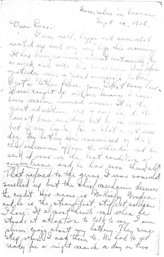 Letter, Harry S. Truman to Bess Wallace