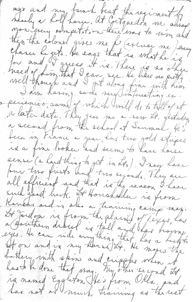 Letter, Harry S. Truman to Bess Wallace