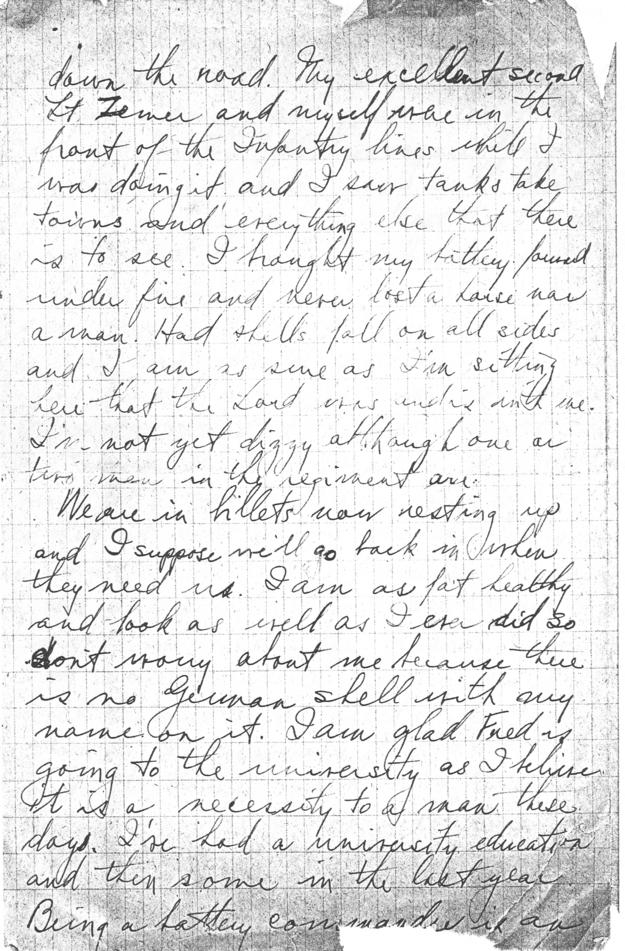 Letter, Harry S. Truman to Bess Wallace