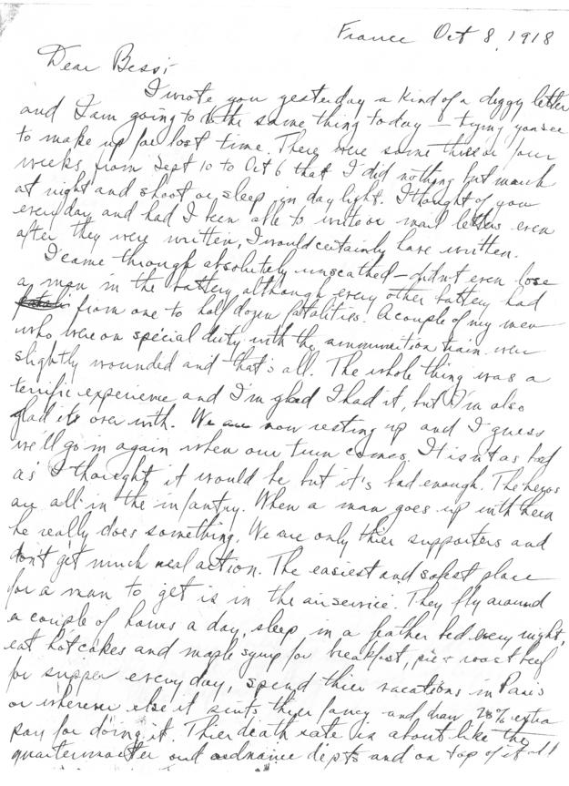 Letter, Harry S. Truman to Bess Wallace