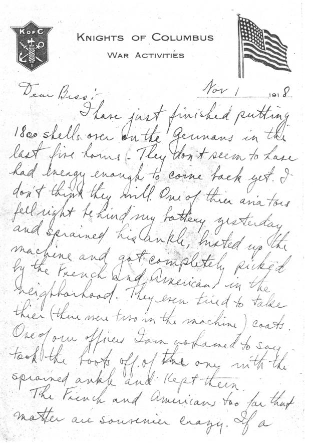 Letter, Harry S. Truman to Bess Wallace