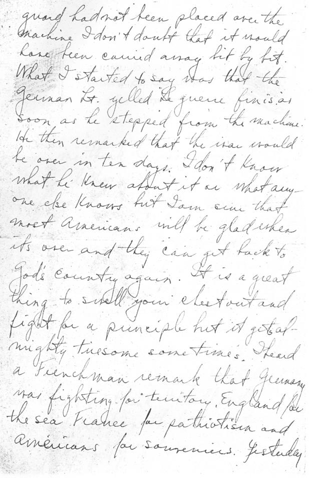 Letter, Harry S. Truman to Bess Wallace