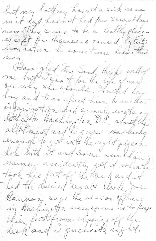 Letter, Harry S. Truman to Bess Wallace