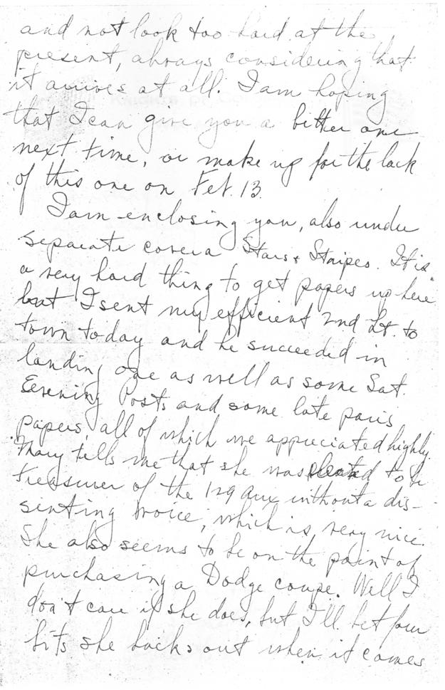 Letter, Harry S. Truman to Bess Wallace