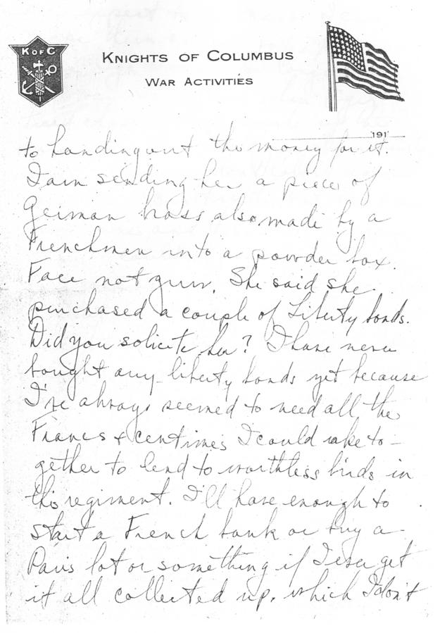 Letter, Harry S. Truman to Bess Wallace