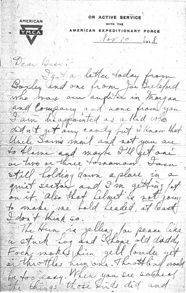 Letter, Harry S. Truman to Bess Wallace