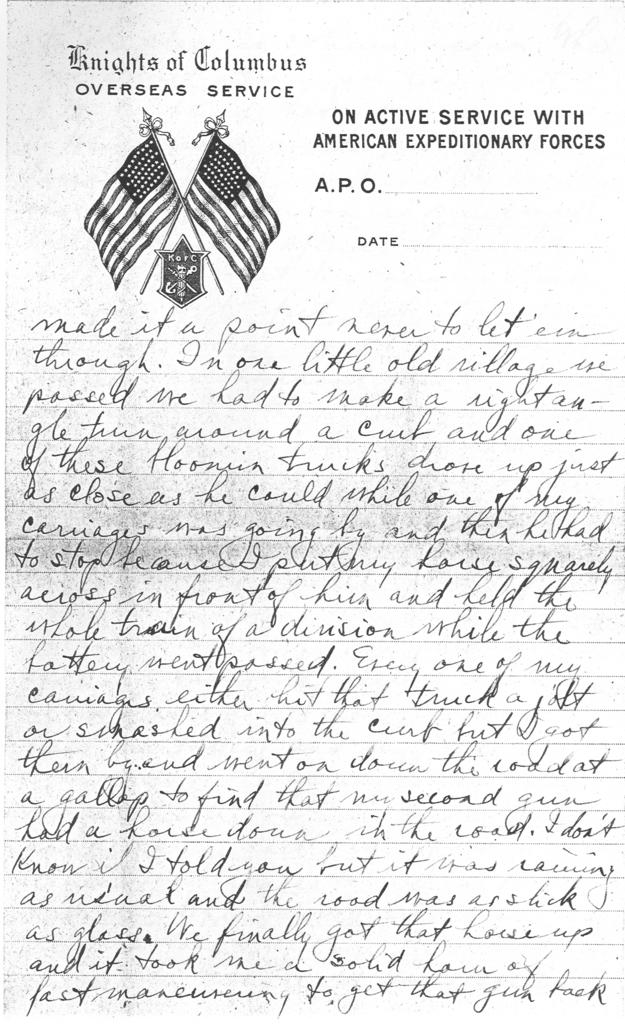 Letter, Harry S. Truman to Bess Wallace