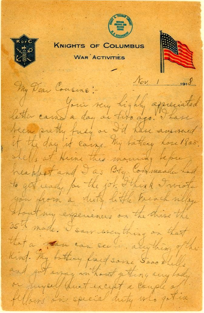 Letter, Harry S. Truman to Mary Ethel Noland