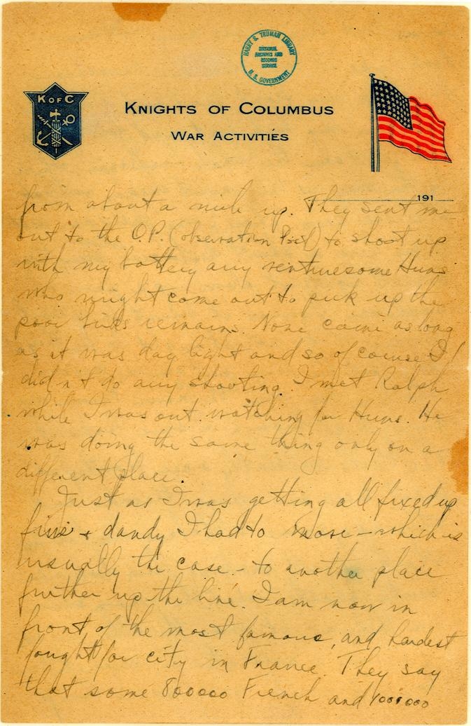 Letter, Harry S. Truman to Mary Ethel Noland