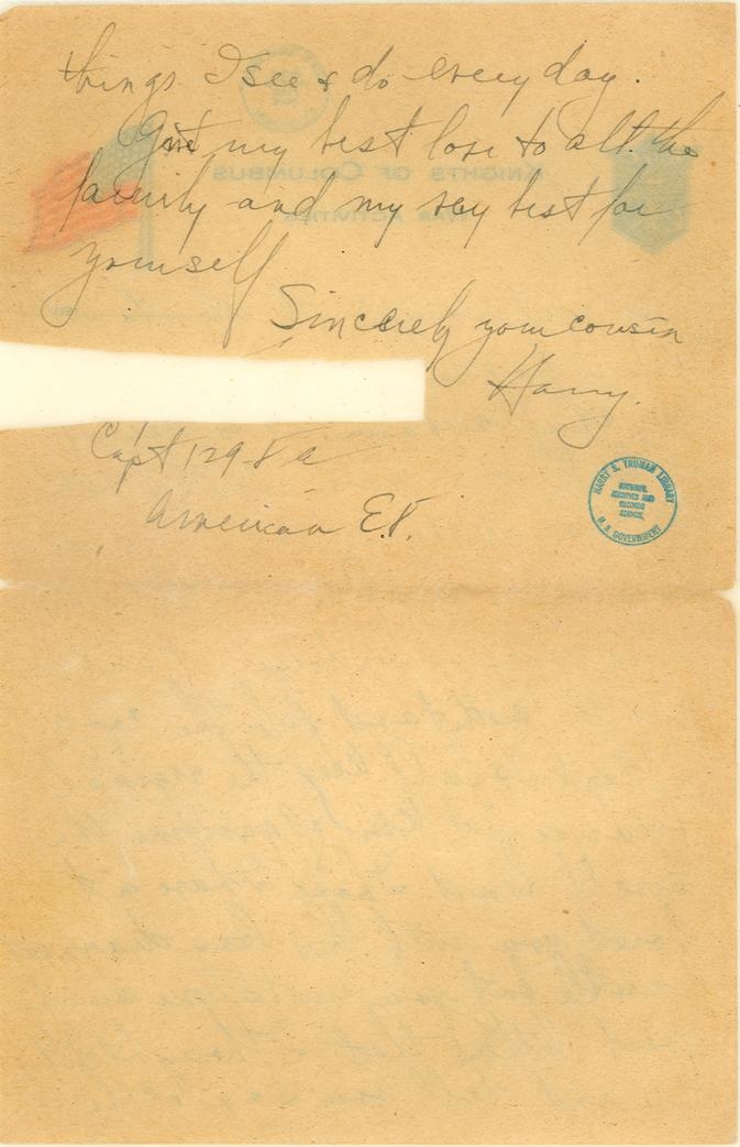 Letter, Harry S. Truman to Mary Ethel Noland