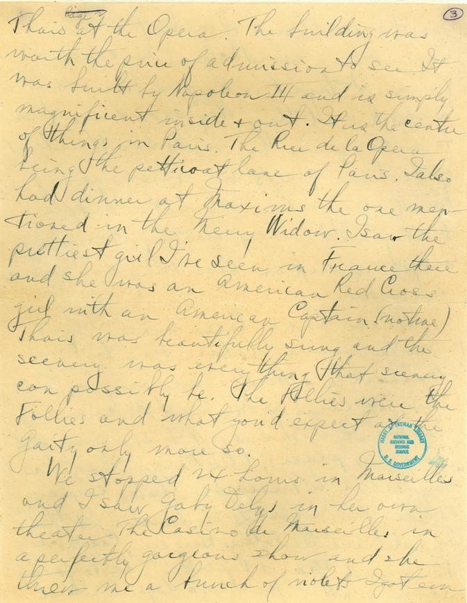 Letter, Harry S. Truman to Mary Ethel Noland