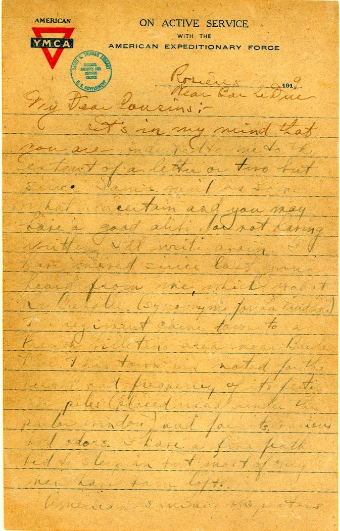 Letter, Harry S. Truman to Mary Ethel Noland