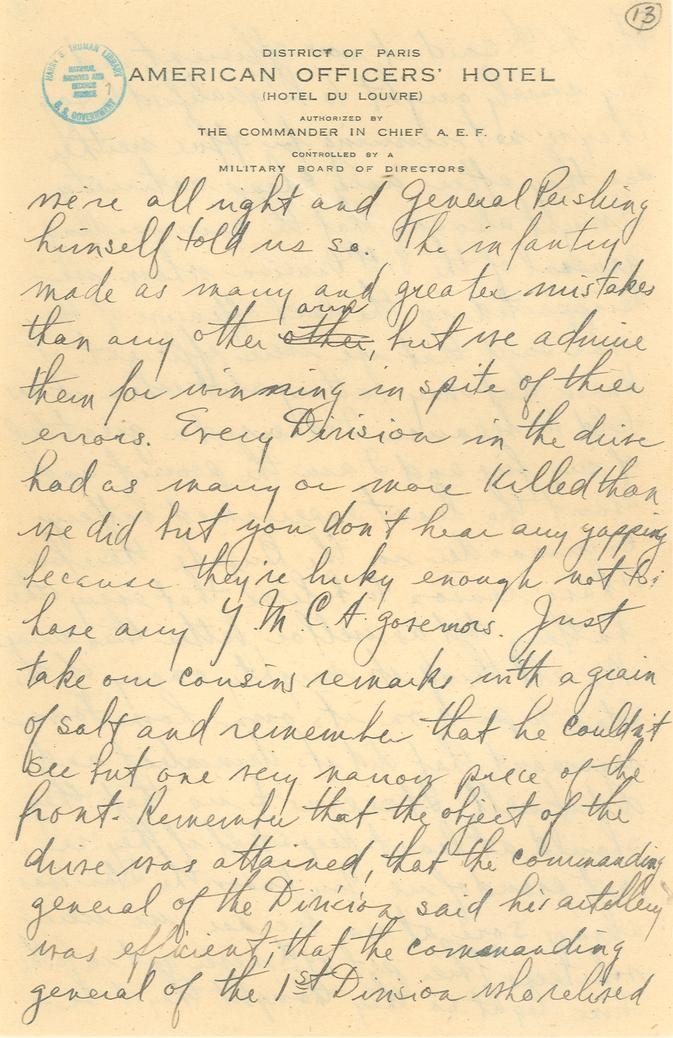 Letter, Harry S. Truman to Mary Ethel Noland