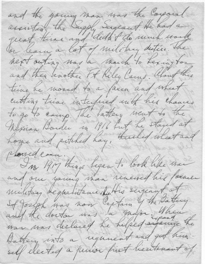 Long Hand Note by Senator Harry S. Truman