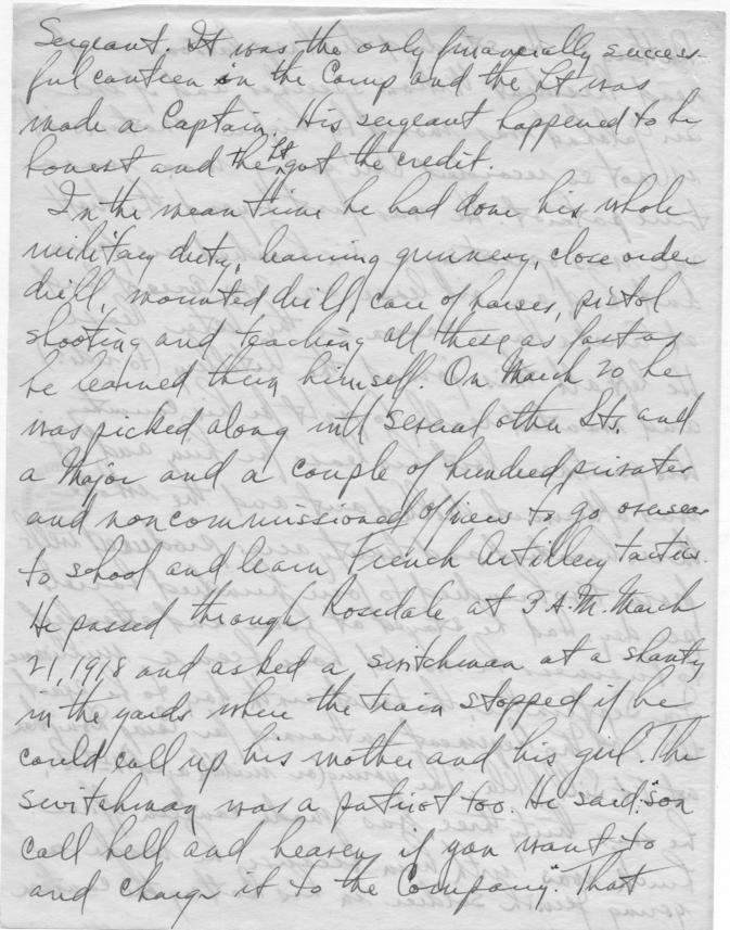 Long Hand Note by Senator Harry S. Truman