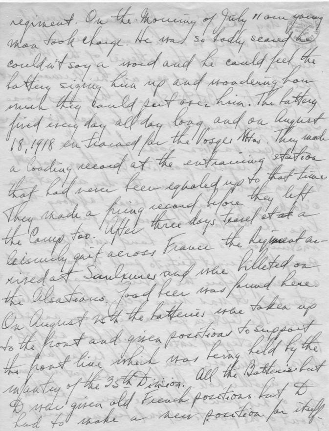 Long Hand Note by Senator Harry S. Truman