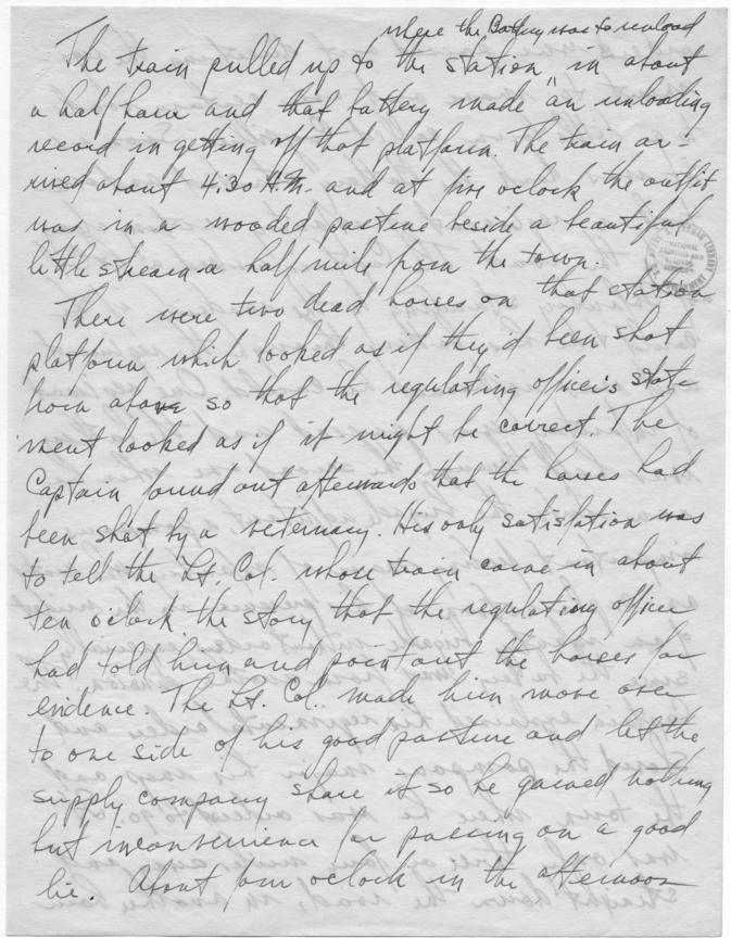 Long Hand Note by Senator Harry S. Truman