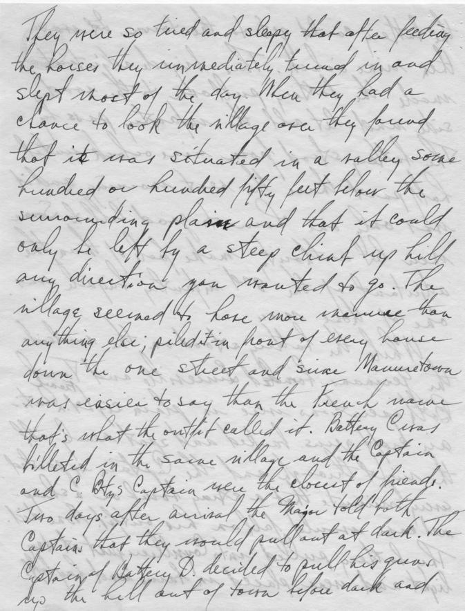 Long Hand Note by Senator Harry S. Truman