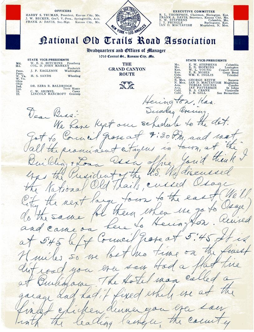 Harry S. Truman to Bess W. Truman