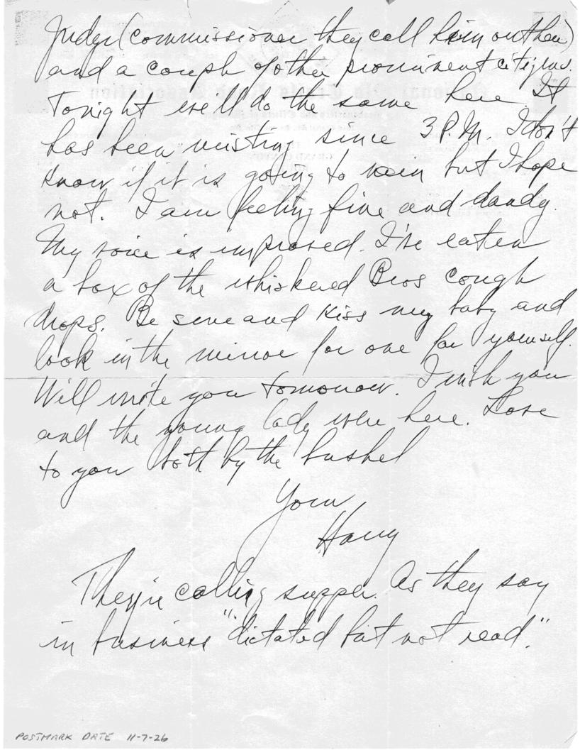 Harry S. Truman to Bess W. Truman