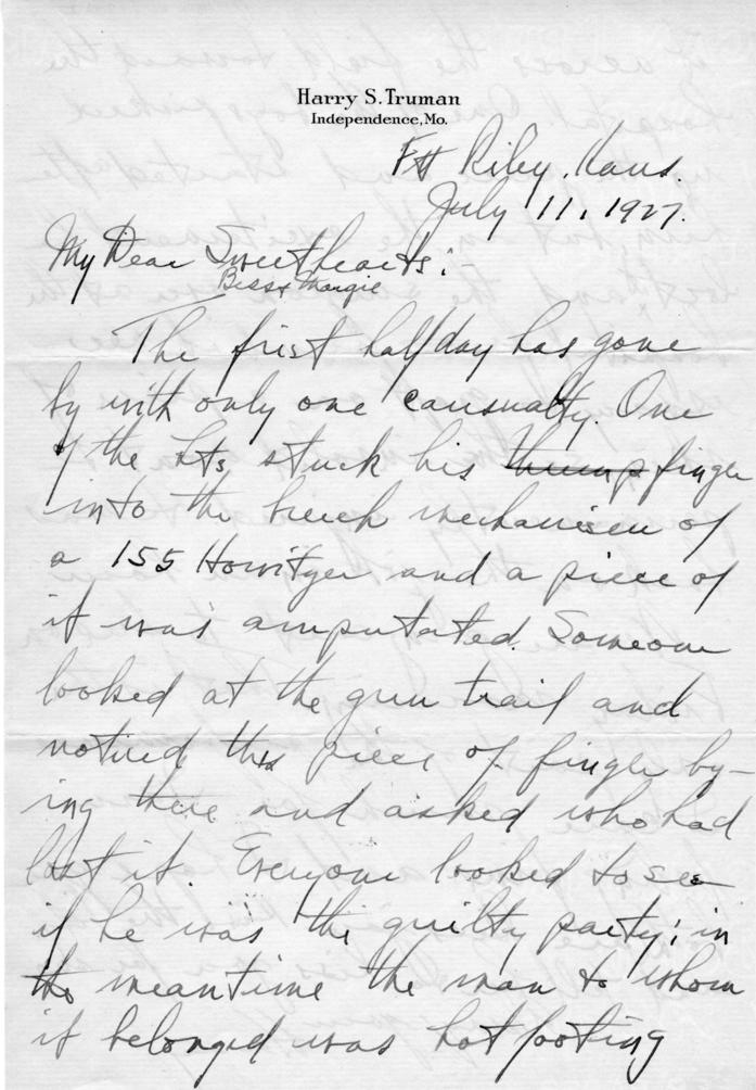 Harry S. Truman to Bess W. Truman
