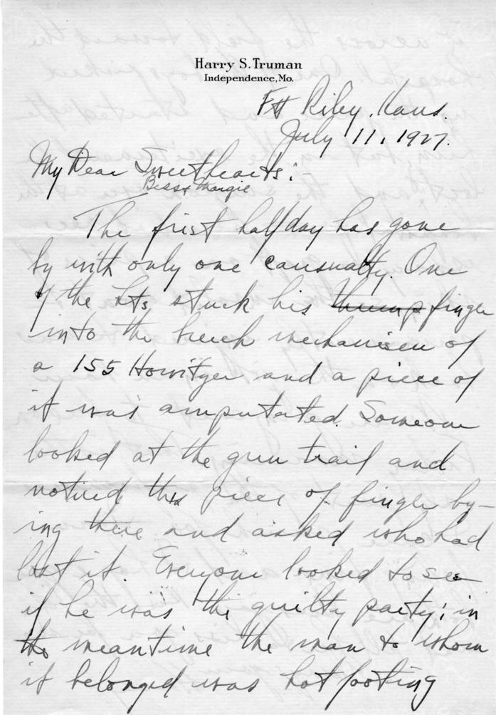 Harry S. Truman to Bess W. Truman